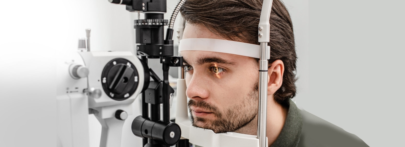young man during eye exam in Glendale